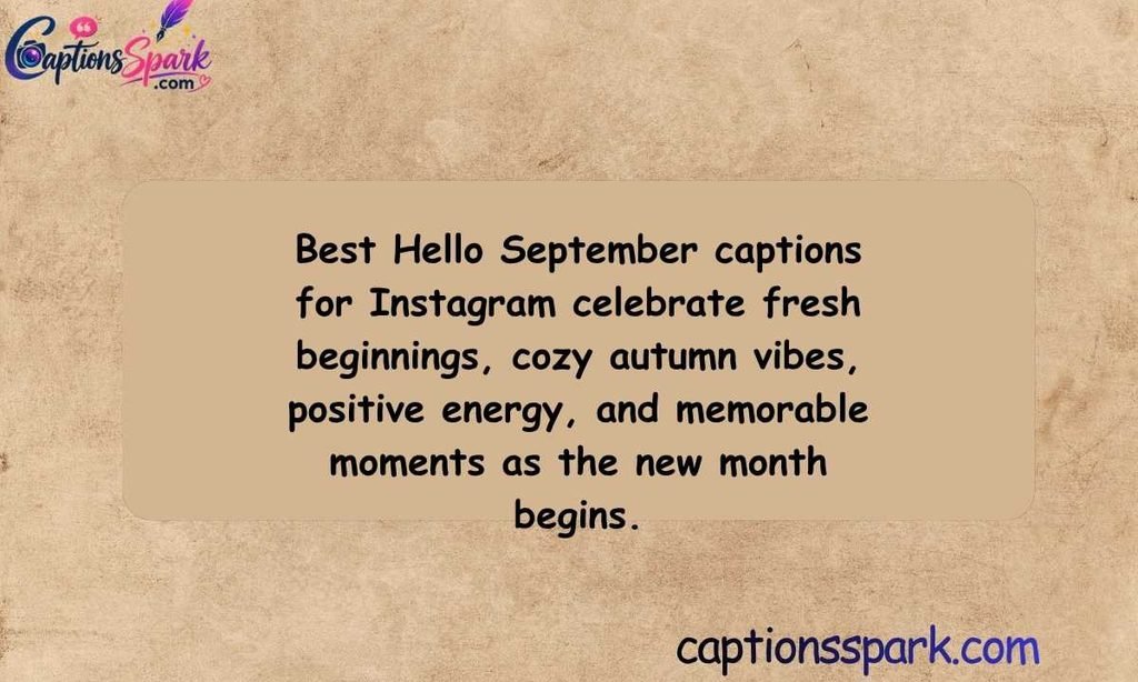 Best Hello September Captions for Instagram