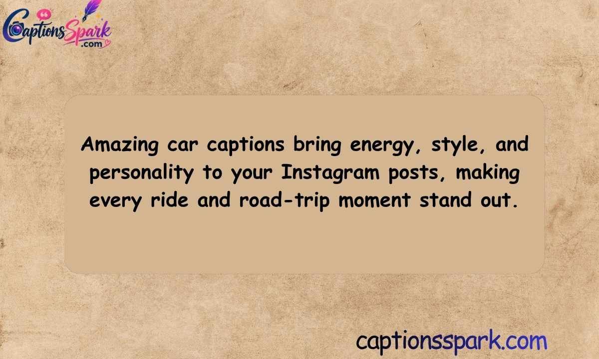 Amazing Car Captions for Instagram