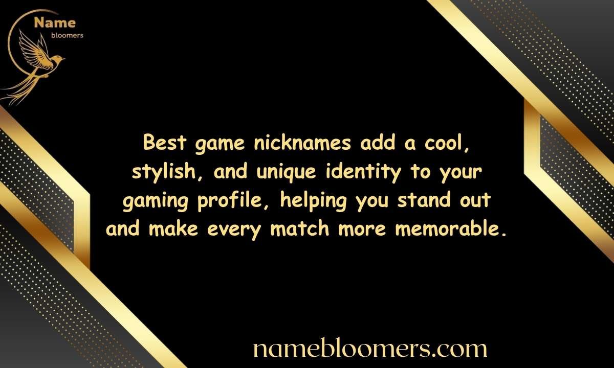 Best Game Nicknames