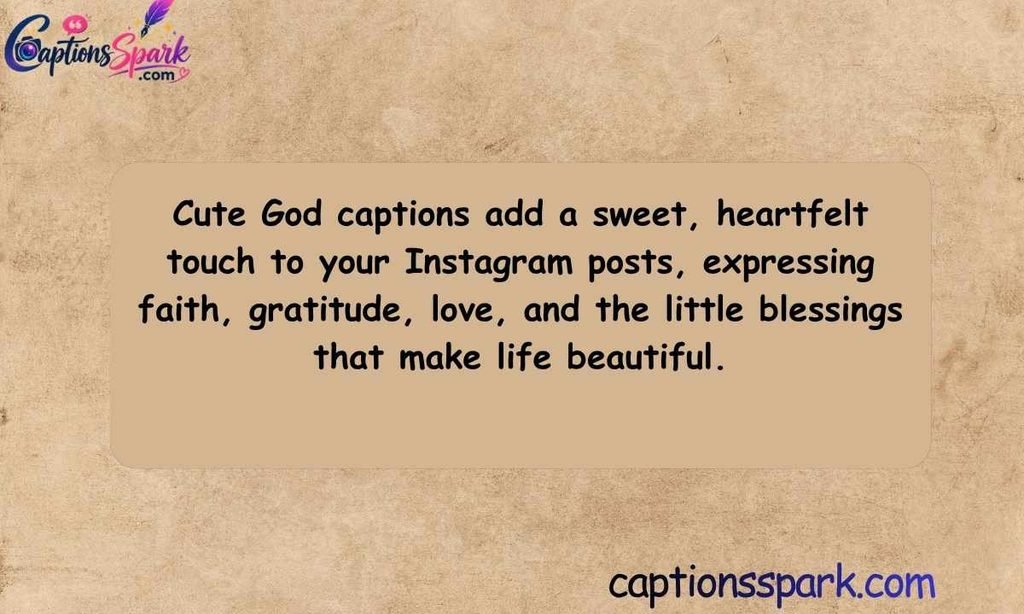 Cute God Captions for Instagram