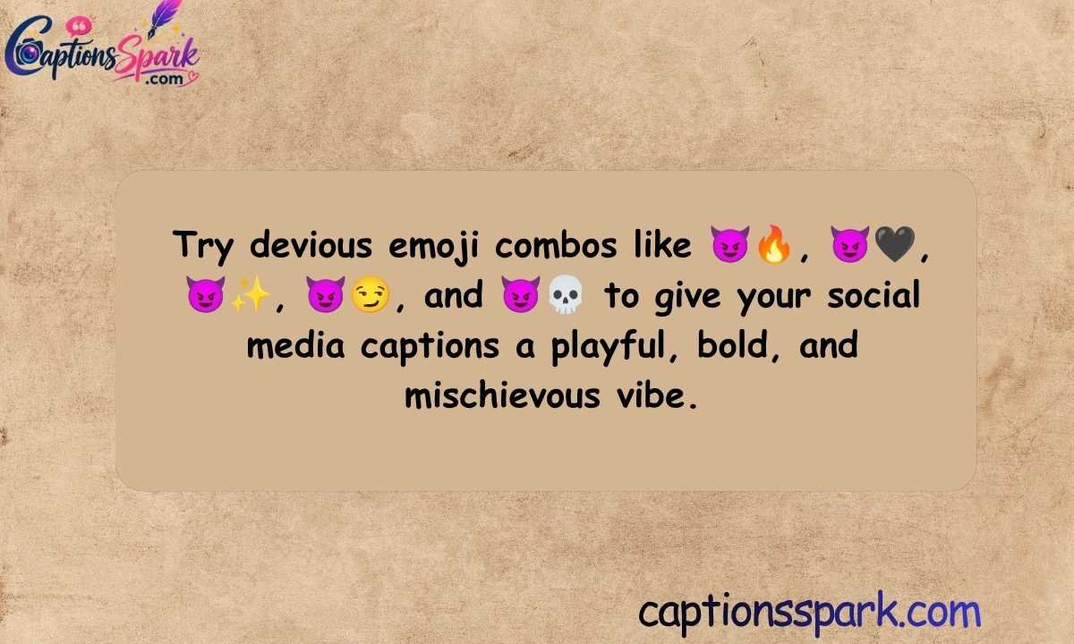 Devious Emoji Combos for Social Media Captions