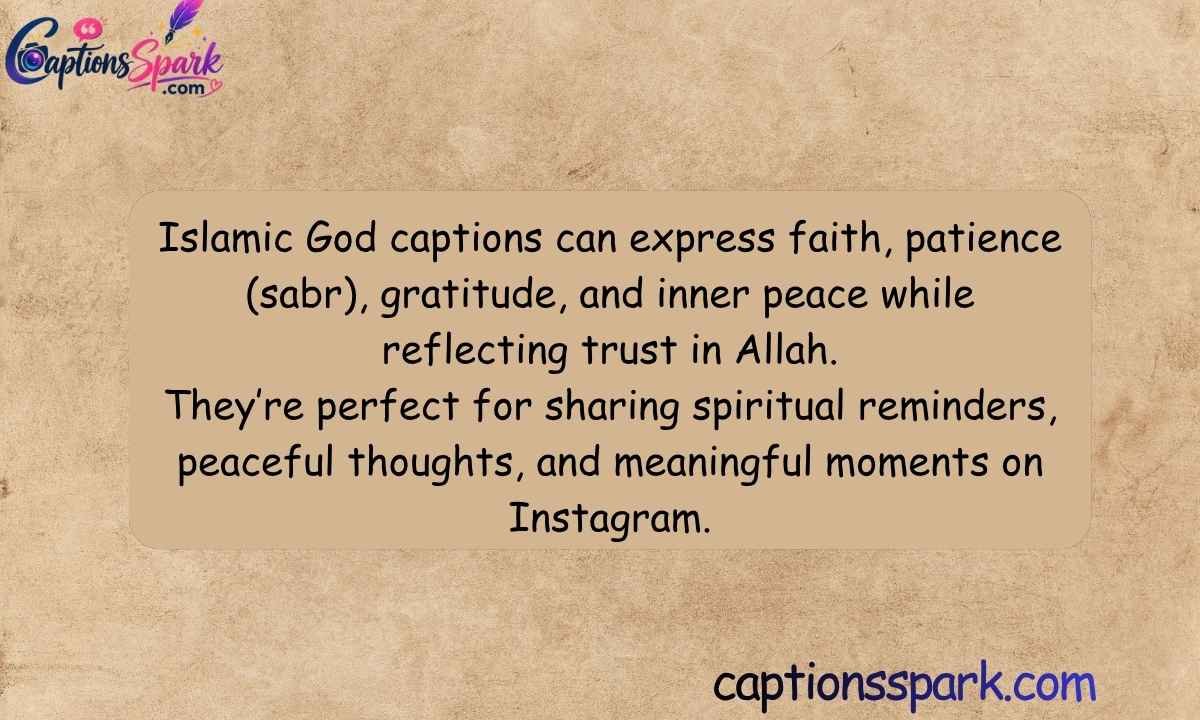 Islamic God Captions for Instagram (Allah, Sabr & Peace)