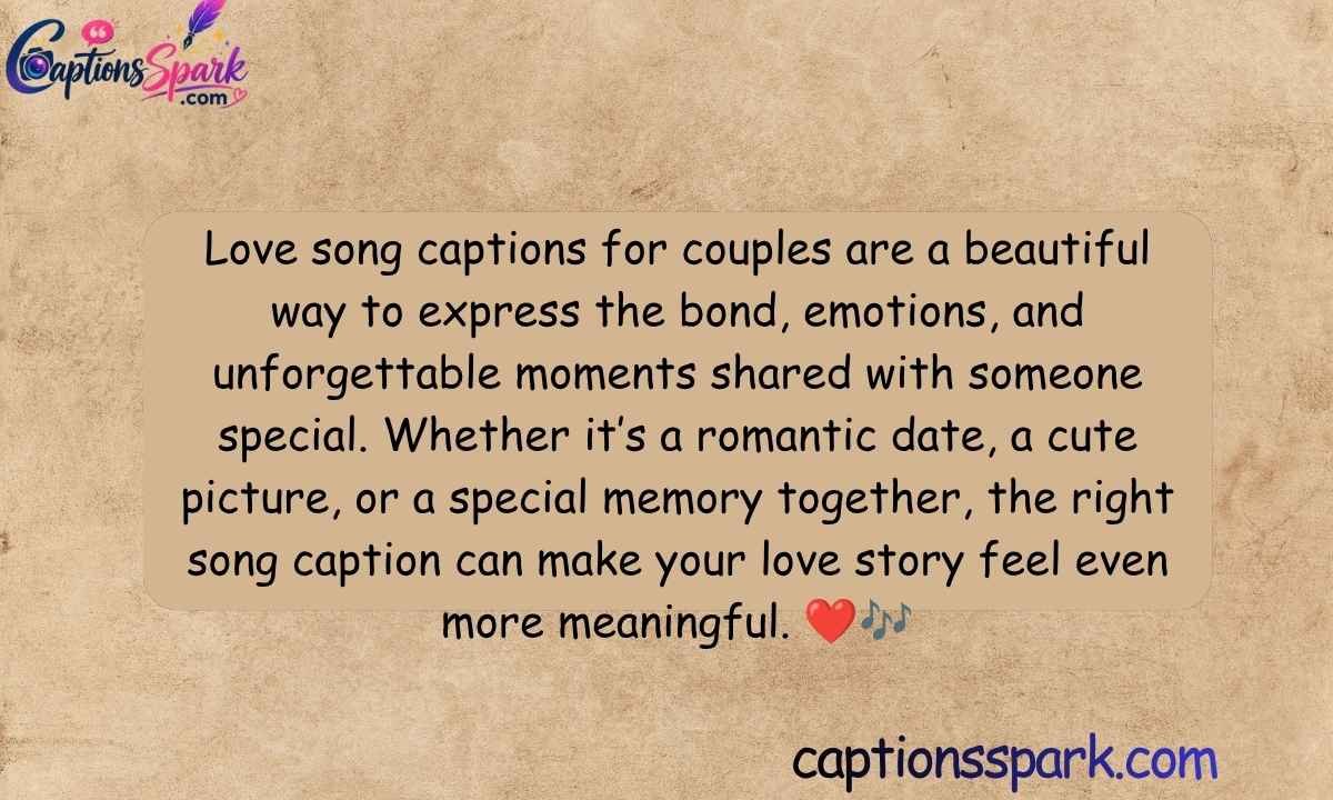 Love Song Captions for Couples