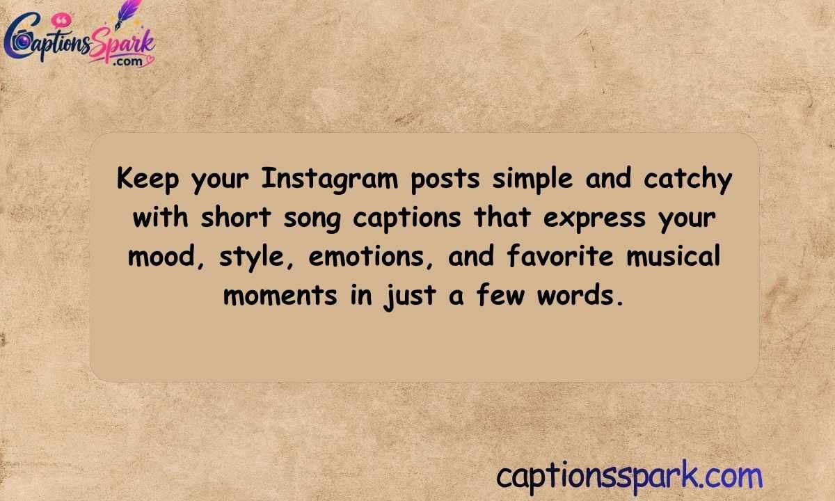 Short Song Captions for Instagram