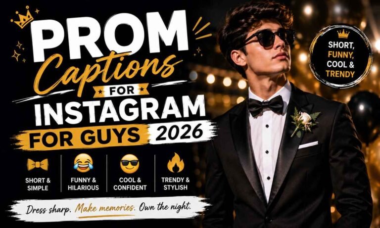 Prom Captions for Instagram for Guys