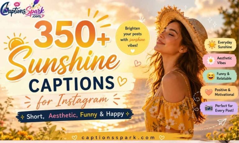 Sunshine Captions for Instagram